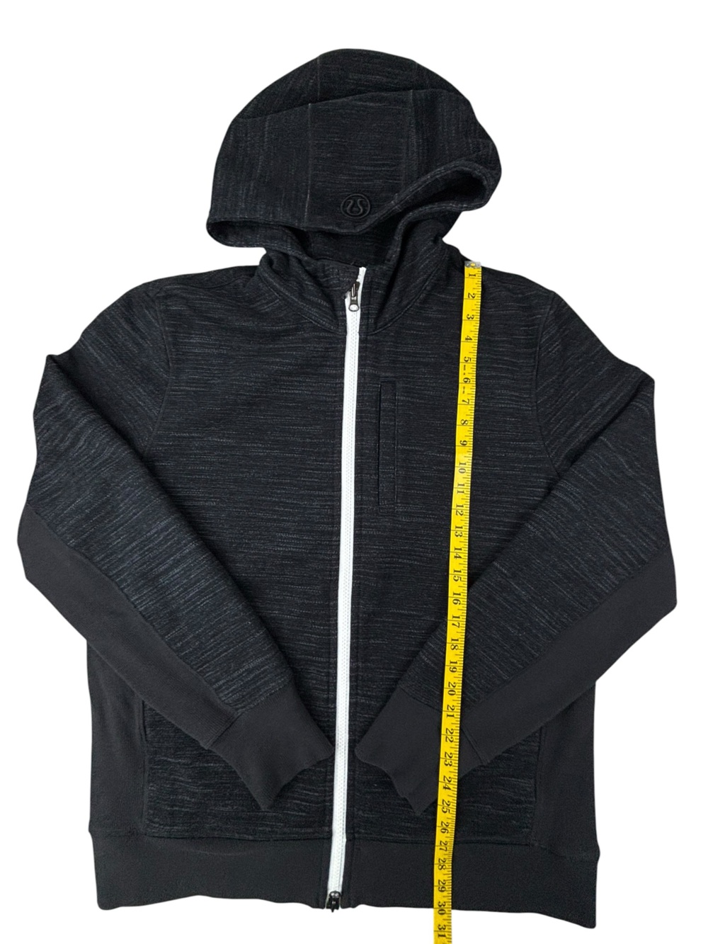 RARE!! Lululemon | Heavy Scuba Core Hoodie | Heathered Black | Leather | XXL - Picture 4 of 4